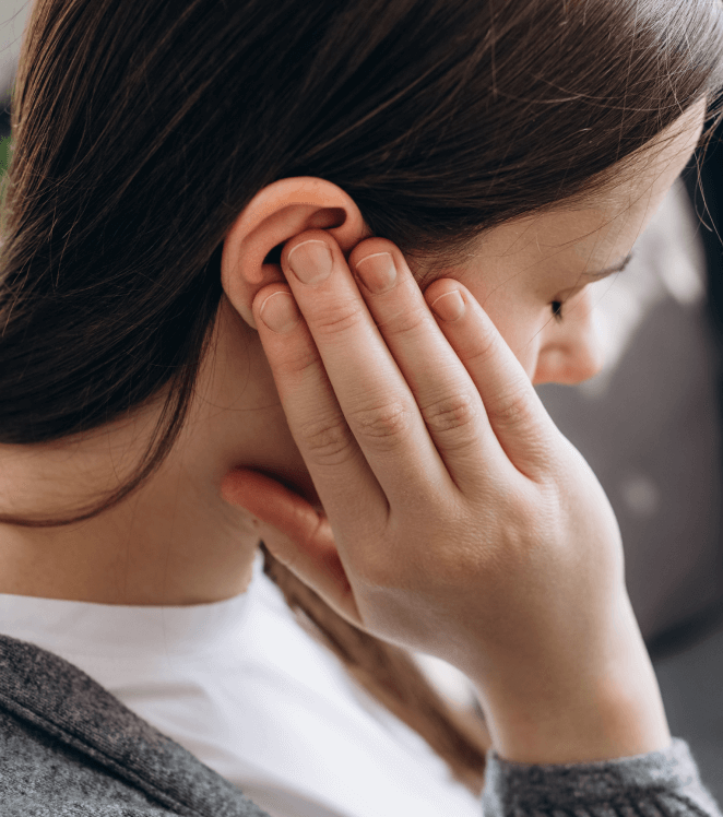 woman with headache